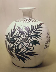 Steinzeugflasche, Tzu Chou-Typ, wahrscheinlich nördliche Sung (960-1127)